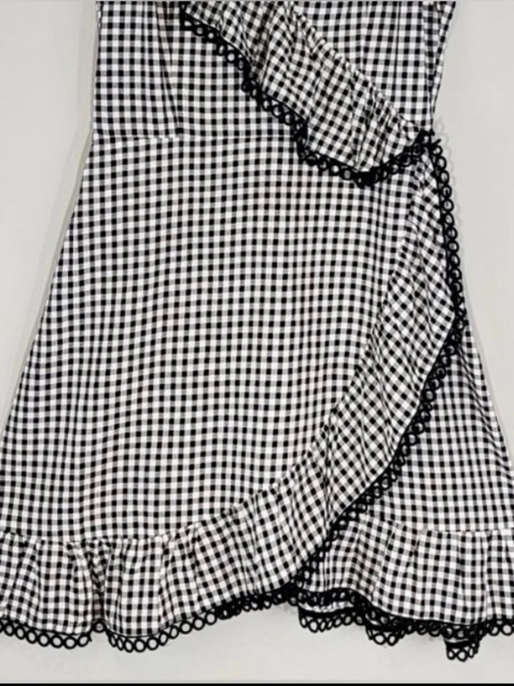 Revolve BB DAKOTA Gingham Ruffle Coquette Mini Dress Size 4 - Picture 4 of 10